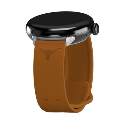 Texas Longhorns Silicone Engraved Watch Band for Google Pixel Watch