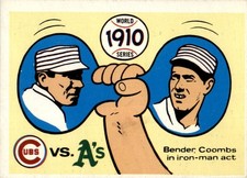 1970 Fleer World Series #7 1910 Cubs vs. A's Chief Bender / Jack Coombs EX