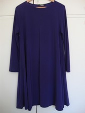 Abito Nicole Collection blu svasato con tasca ad A manica lunga swing - Taglia M
