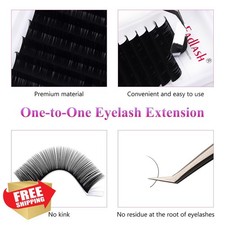 FADLASH 0.18 D Curl Lash Extensions Mix Tray 15-20mm Silk