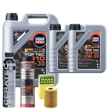 Motoröl 0W30 LIQUI MOLY Top Tec 4310 7L +MANN Ölfilter +Spülung +Cera Tec