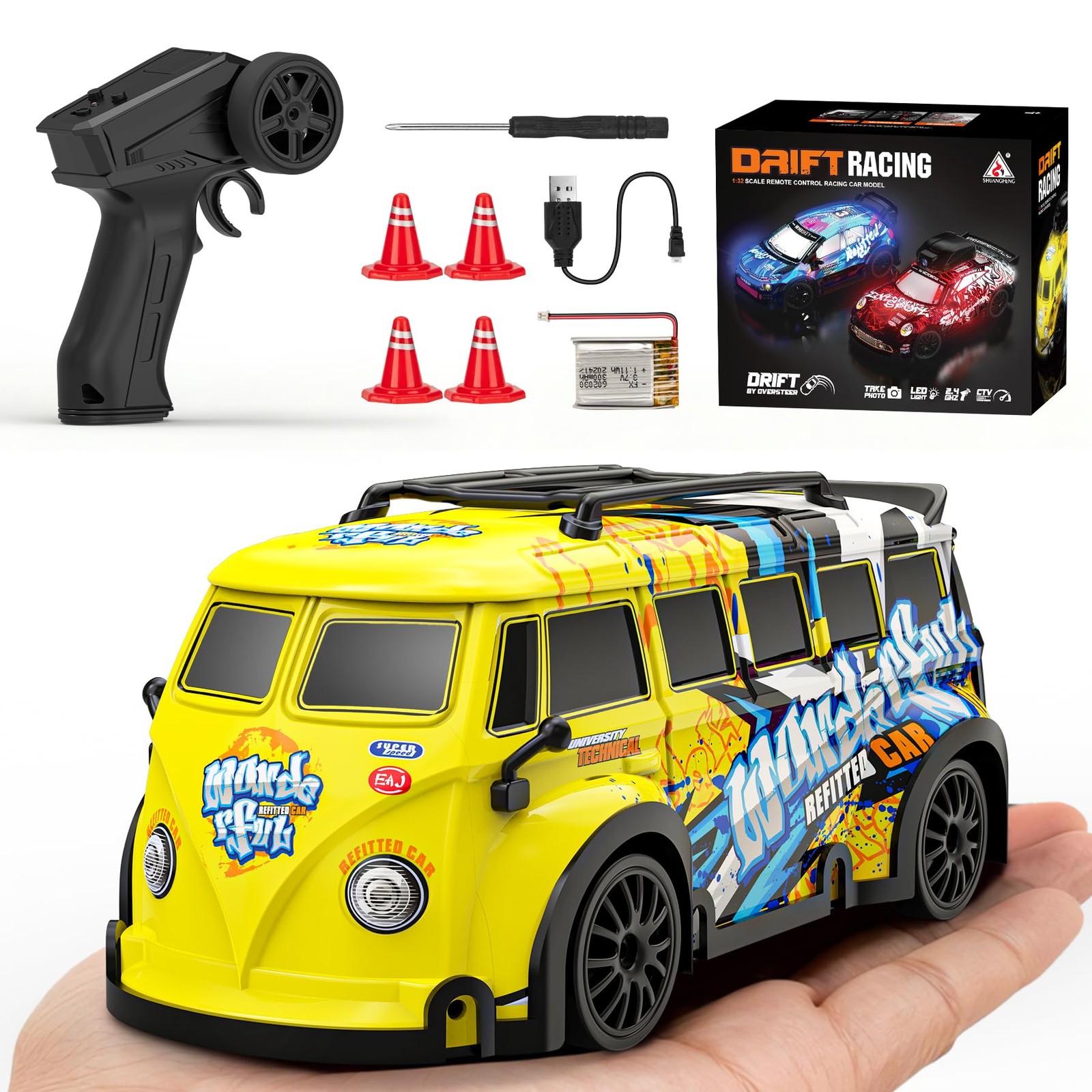 S For Gift For Adults Kids Boys Girls, Rc Drift Car 1:32 Sca