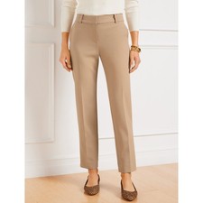 NWT Talbots Womens Size 6 6x29 1/2 Tan Hampshire Straight Leg Ankle Pants NEW