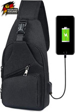 Brusttasche USB-Aufladung Sling Schultertasche verstellbar für Männer 1 Stück