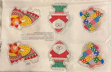 1 Vintage Panel Christmas Cut Sew & Stuff Ornaments Spring Mills #4162