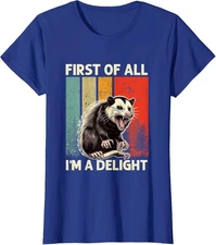 Sarcastic Possum Angry Opossum Design Delight Ladies' Crewneck T-Shirt