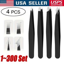 Eyebrow Tweezers Eyebrow Clip 4 pcs/Set Hair Beauty Pluckers Stainless Steel Lot