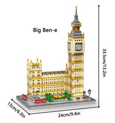 Eiffel Tower Paris Architectural Micro Mini Model Building Blocks Toy Decor