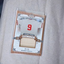 MANNY TRILLO 2022 Leaf Lumber JUMBO Game Used BAT PATCH Relic #/40 Phillies Cubs
