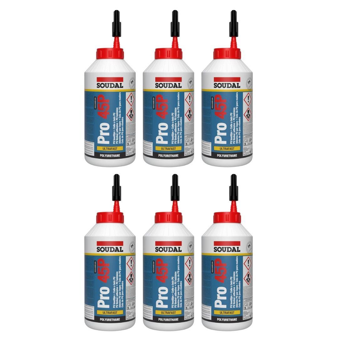 Soudal PRO 45P Polypropylene PU Water Resistant Wood Glue Adhesive 750G Box Of 6 - Image 14