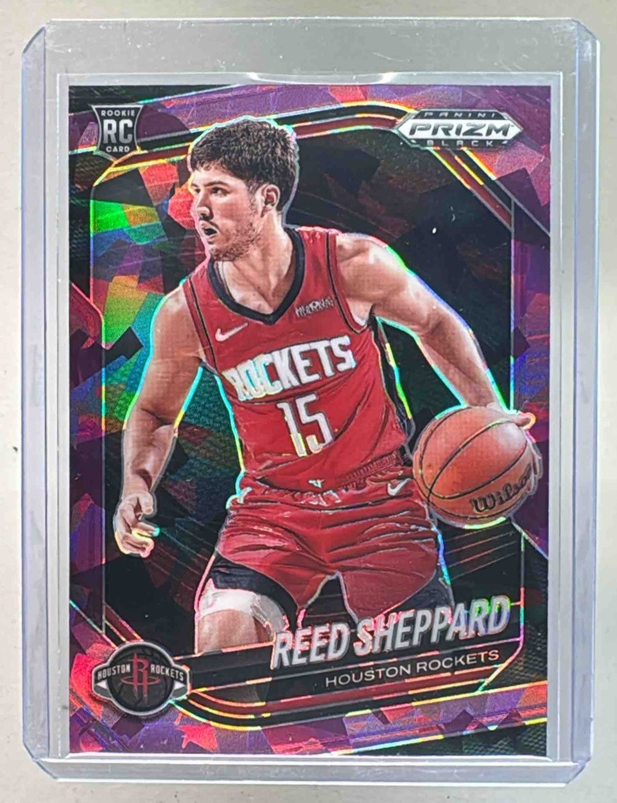 Reed Sheppard 2024 Panini Prizm Black #145 Purple Ice Rookie RC 133/149