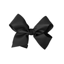 5.5 Inch Grosgrain Hair Bow Clip For Women And Girls Black