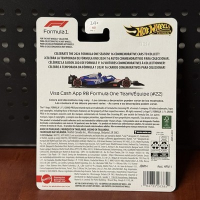 Hot Wheels Premium Formula 1 F1 Visa Cash App RB VCARB #22 Yuki