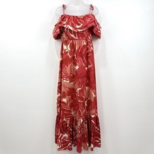 Zara Maxi Dress Womens S Floral Blogger Fav Tropical Vacation Ruffle Tiered