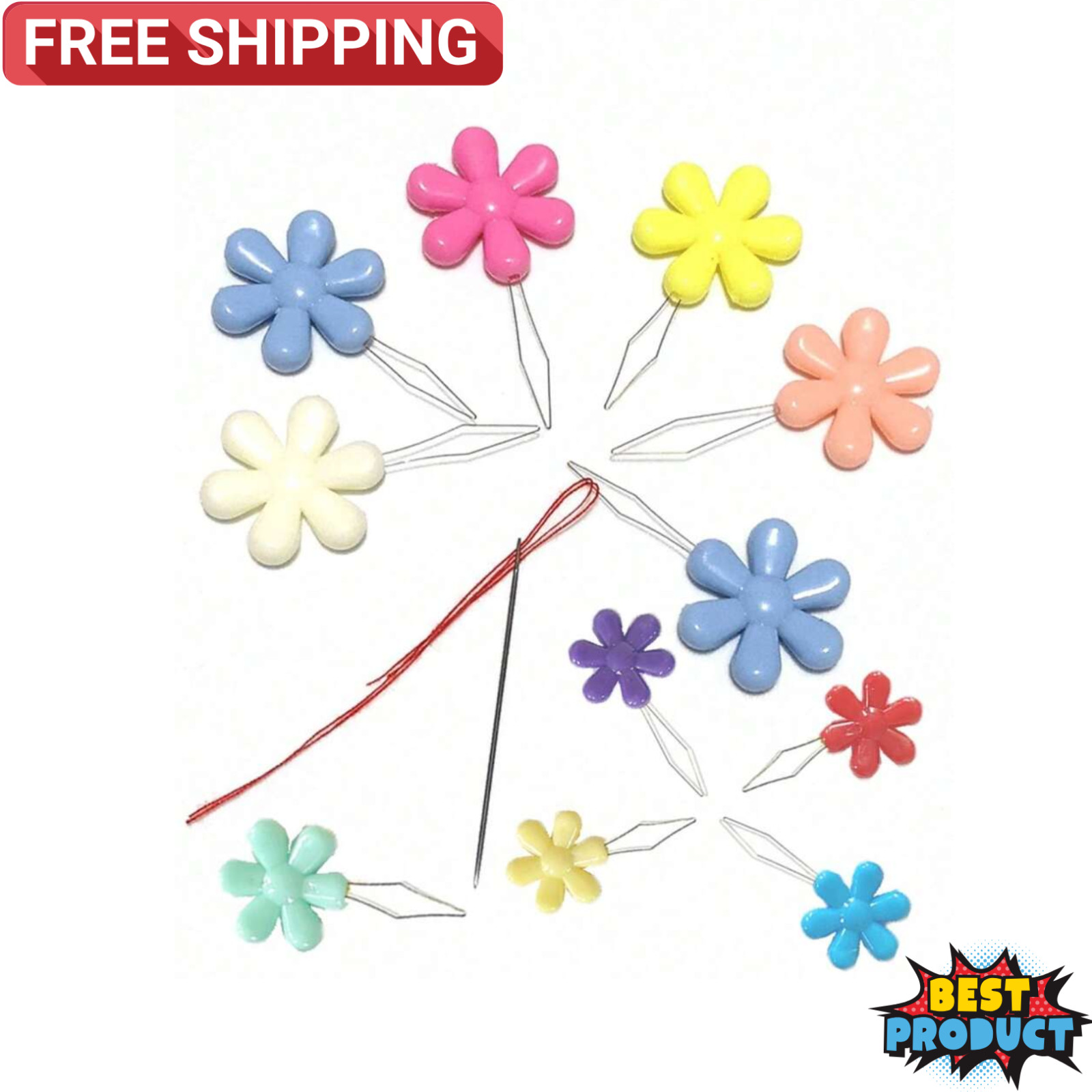 10pc Easy Needle Threader Mixed Color Elderly Inserter Tool 
