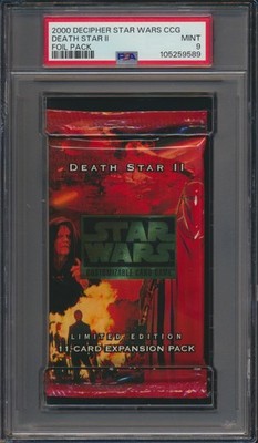 2000 Decipher Star Wars CCG Death Star 2 Foil Pack PSA 9 MINT