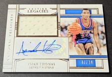 National Treasures Isiah Thomas Auto /49 Patch 2020 Lasting Legacies Relic #LL