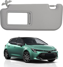 Gray Left Driver Side Sun Visor with Vanity Mirror Compatible with Toyota Coroll