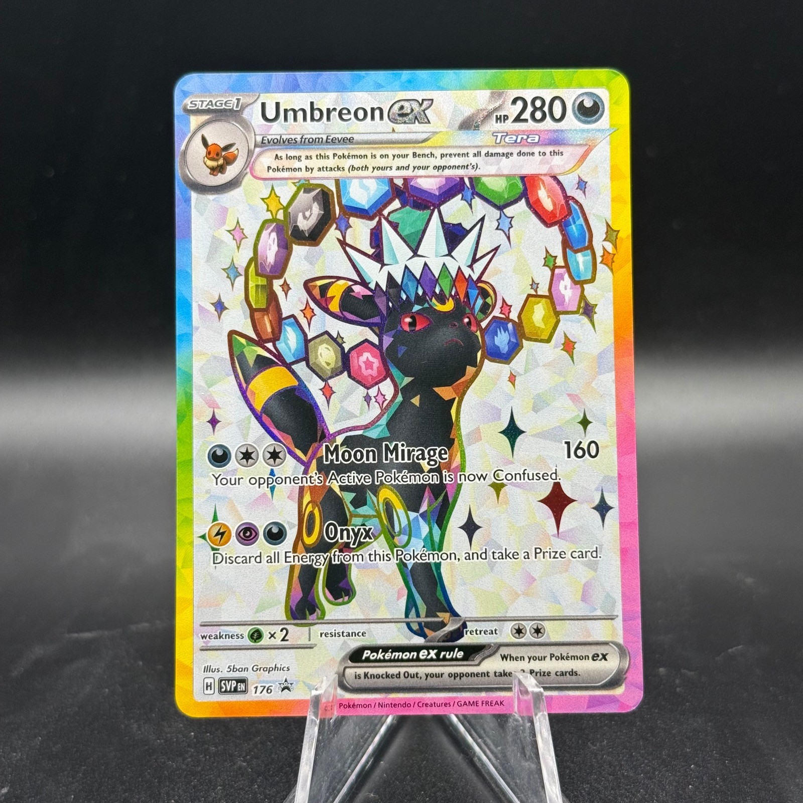 Umbreon ex SVP 176 Holo Promo Scarlet & Violet Promo Pokemon Near Mint
