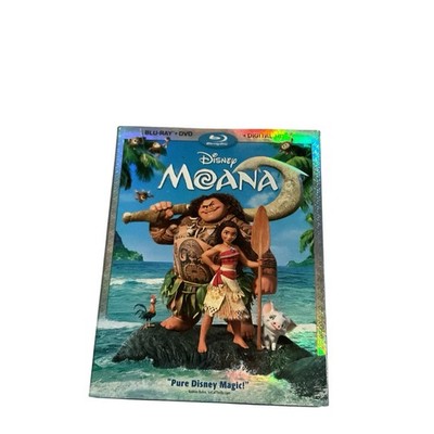 Moana 2017 Blu-Ray and DVD Combo Pack Auli'i Cravalho No Digital Copy Disney