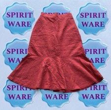 VTG 1980 s 22 Skirt Midi Fishtail Zip Up Elastic Drop Waist Flared Flounce Hem