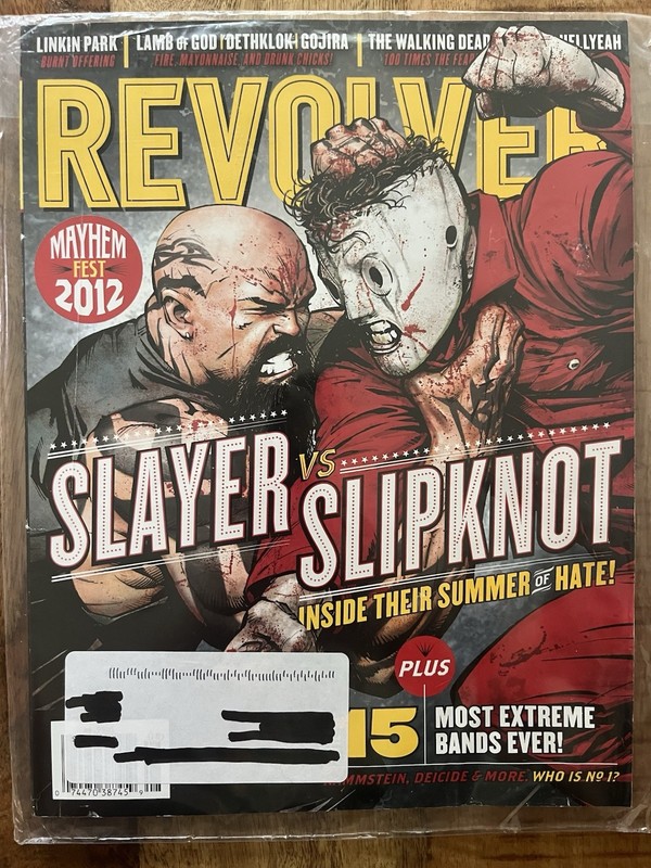 Revolver Issue 15 July 2012 Mayhem Fest Slayer vs Slipknot Illustrated