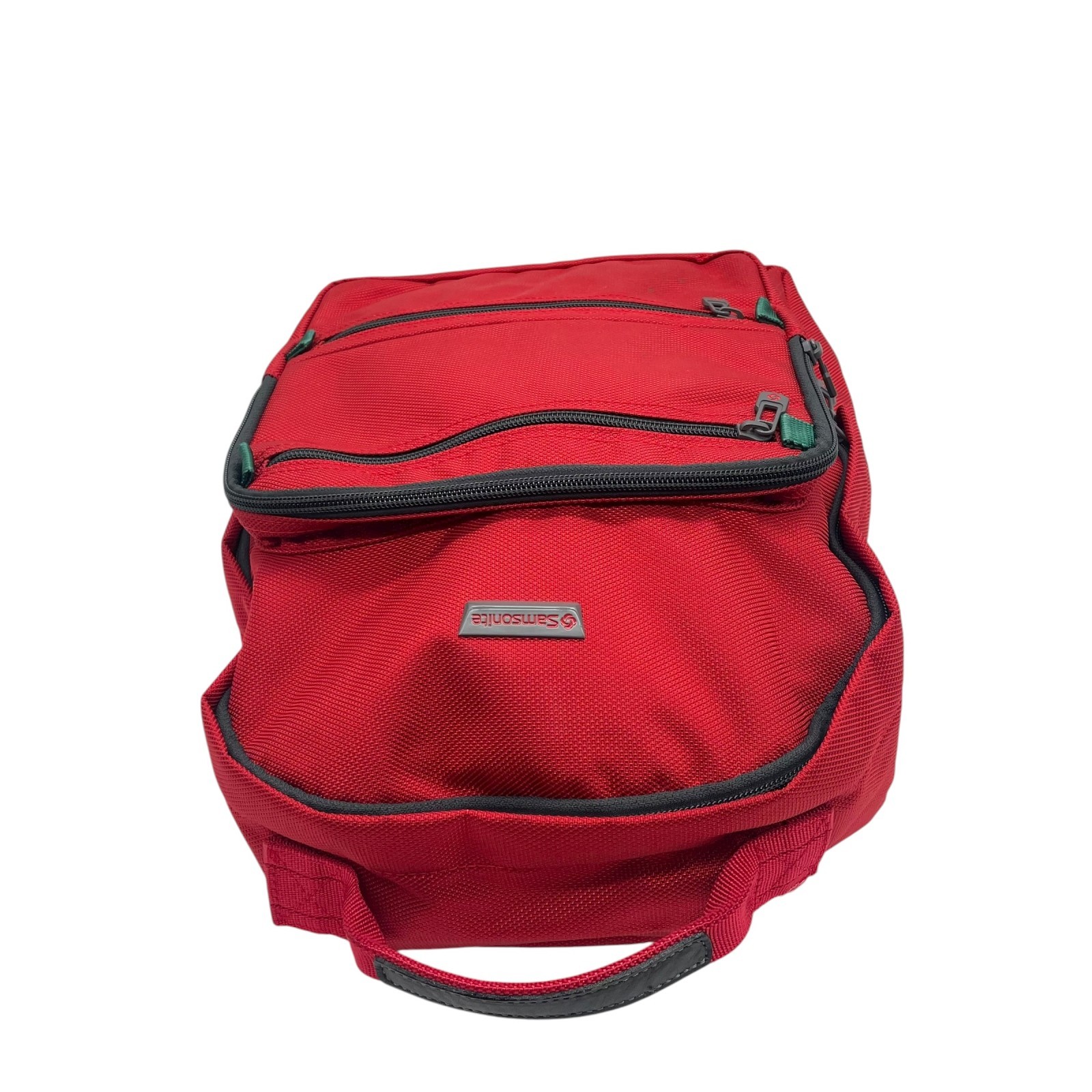 Authentic Samsonite Red Nylon Backpack Multi Pock… - image 7