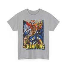 Champions T-Shirt - John Byrne Art - Hercules, Black Widow - Marvel Comics 1970s