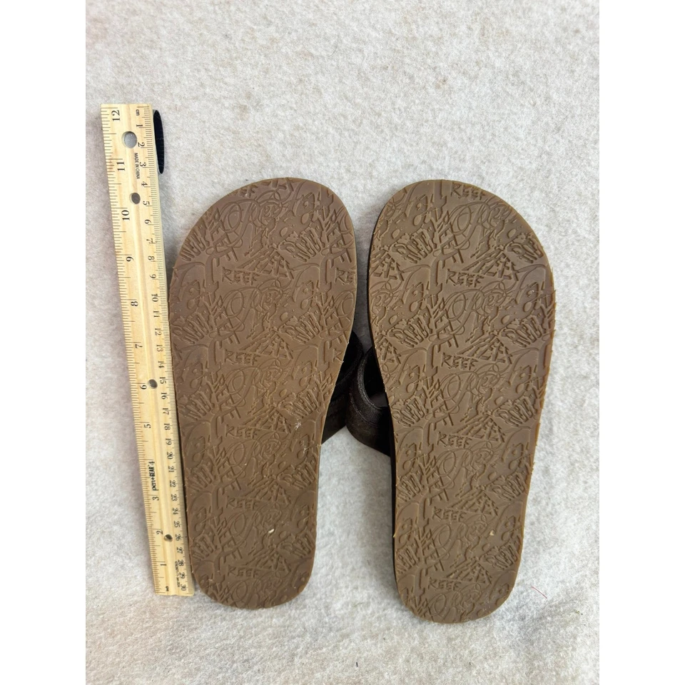 Reef Men's Brown Flip Flop Sandals Comfortable Beach Footwear Size 7 - Image 4 of 4