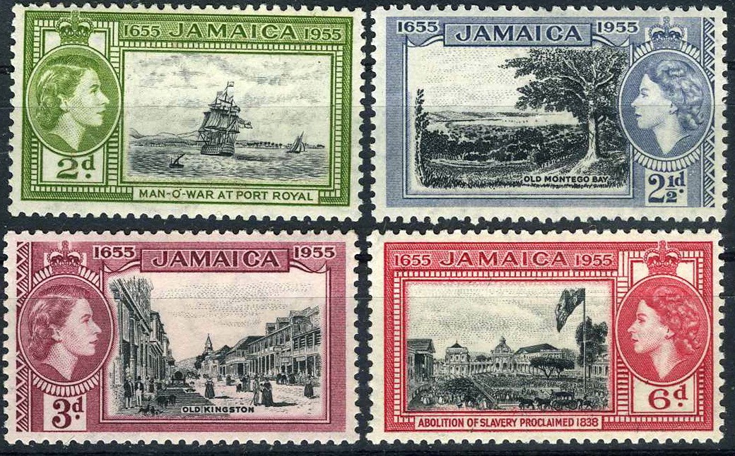 Jamaica 1956 300th Anniv of Colony MNH (SC# 155-158)