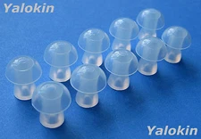 10 Medium Soft Replacement Mushroom Eartips Domes for Walker's BTE Hearing Aids