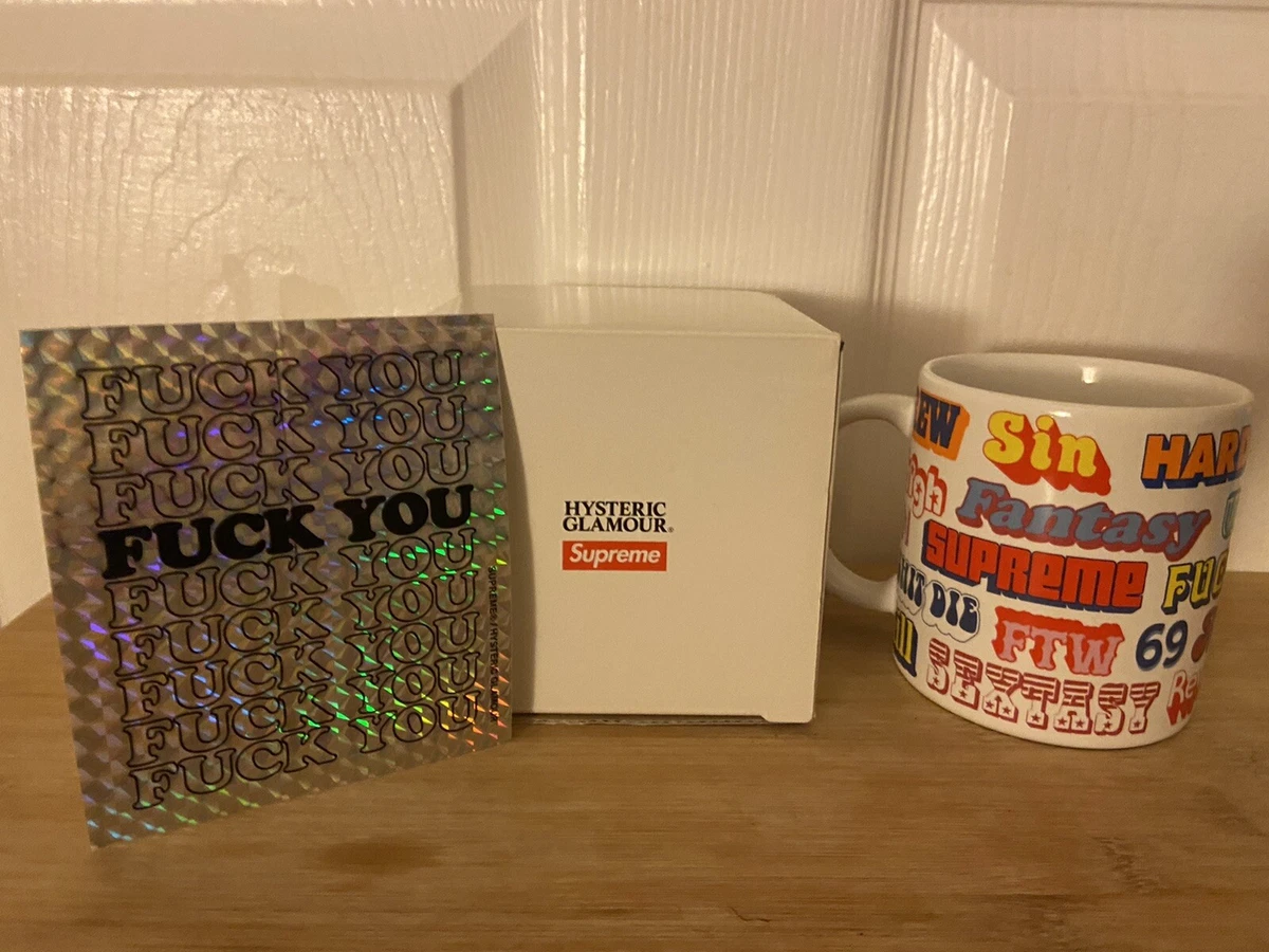 Supreme Hysteric Glamour Ceramic Coffee Mug White Brand New With Supreme Sticker
