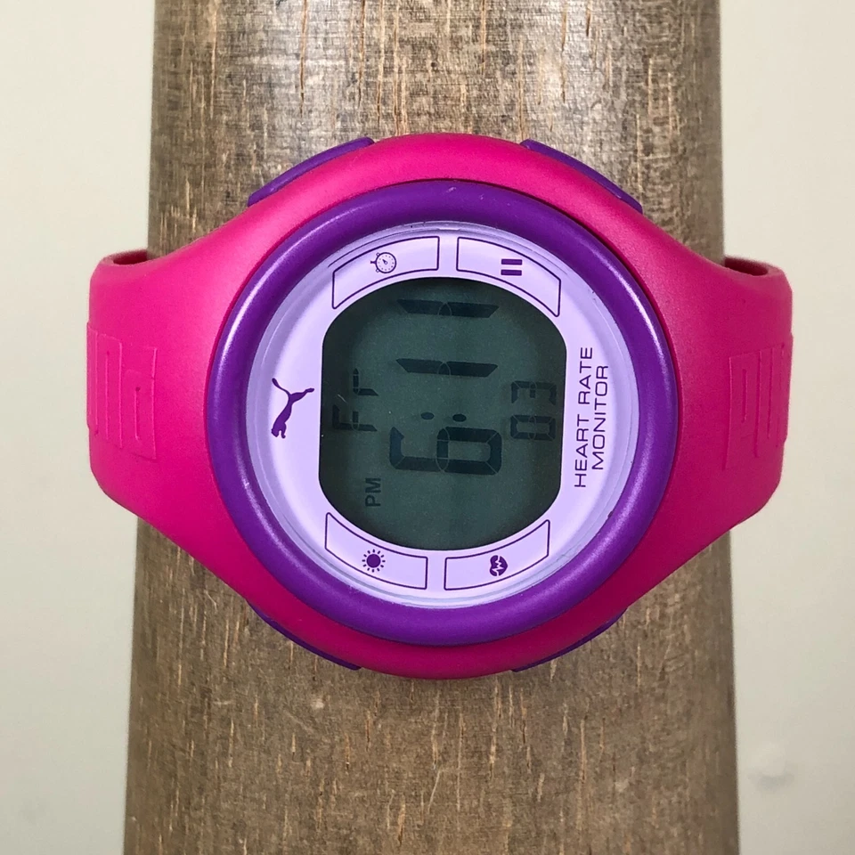 Reloj digital de cuarzo rosa 43 mm monitor de ritmo cardíaco Puma para mujer 910541012 7 1/4" Foto 2 de 4
