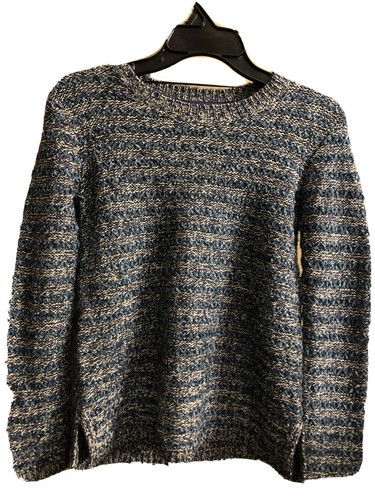 Style&Co XS NWT Blue Pullover Chunky Knit Sweater Stripe 🧡 - Picture 3 of 10