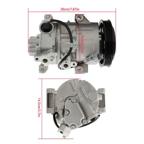 Compresor de aire acondicionado con embrague apto para Toyota Yaris 2006 2007 08-2012 1,5 L 883105248 - Imagen 2 de 15