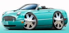 2002-05 Ford Thunderbird Classic Car Art Print NEW