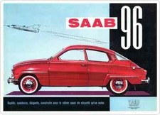 COMPATIBLE WITH SAAB 96 METAL RETRO SIGN / PLAQUE GARAGE SIGN WORKSHOP