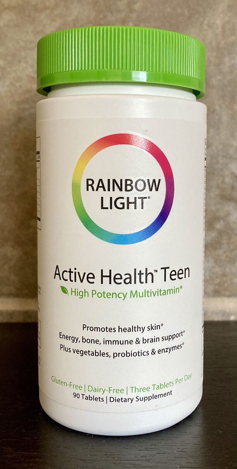 Rainbow Light Active Health Teen 90 Tabs Multivitamin Exp 2/2023 Skin Energy
