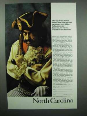 1966 North Carolina Tourism Ad - Pirates Stashed Booty