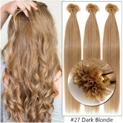 100% Remy Echthaar Bonding Keratin Hair Extensions Haarverlängerung 200 Strähnen