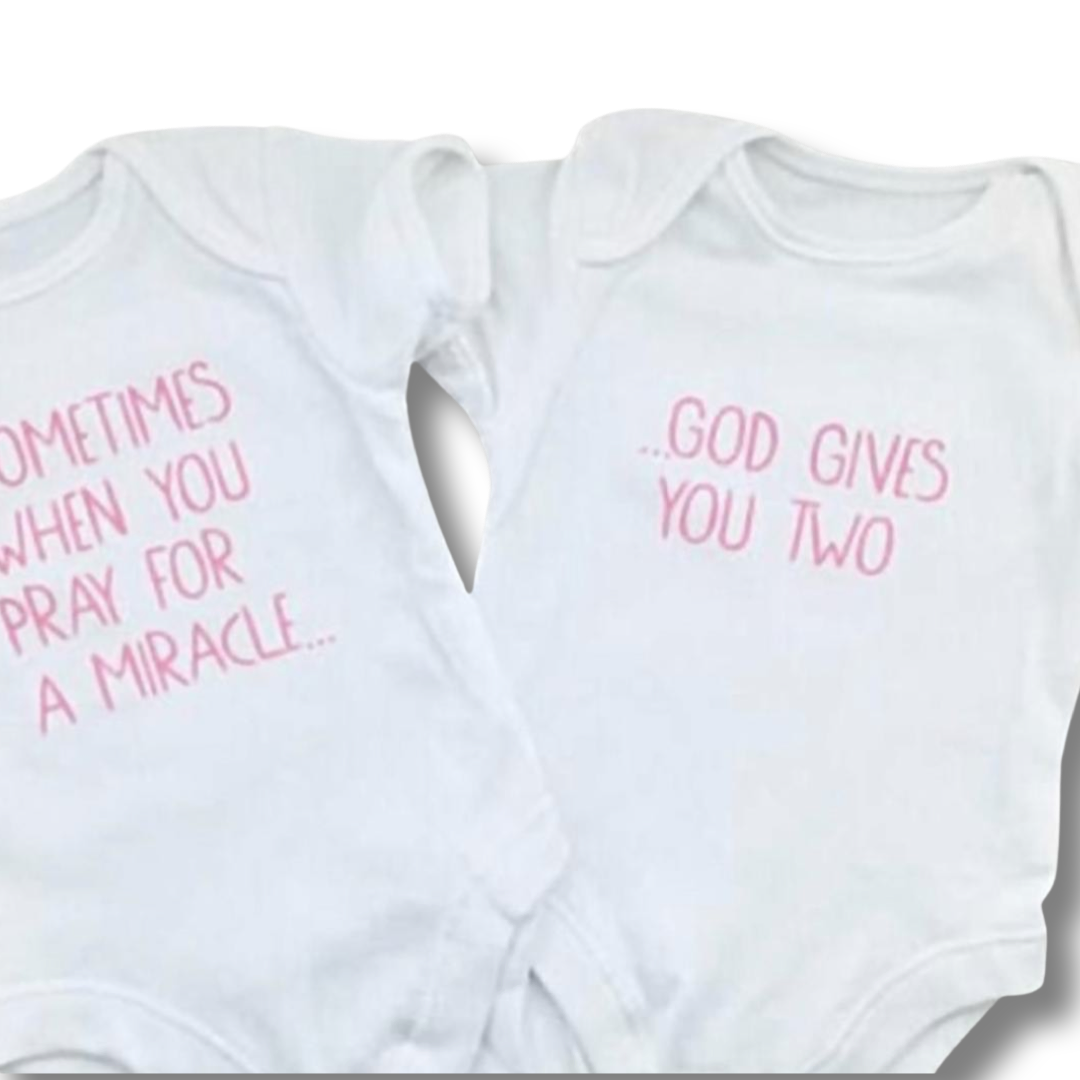TWIN unisex babygrows, bodysuit, baby clothing vest, baby gift baby