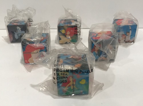 NEW NIP 1990s Disney LITTLE MERMAID MINI PUZZLE CUBE APPLAUSE Ariel Rubix Game - Picture 9 of 9