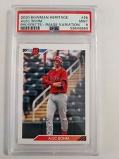 2020 Bowman Heritage Alec Bohm Prospects Image Variation SP PSA 9 Mint Phillies