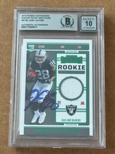 2019 Panini Contenders Rookie Ticket Swatches Josh Jacobs Auto Grade 10 beckett