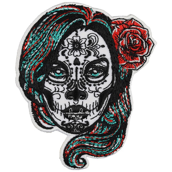 Mexican Skull Tattoo AufnäHer Totenkopf AufbüGler Biker Patch Rocker Applikation-image