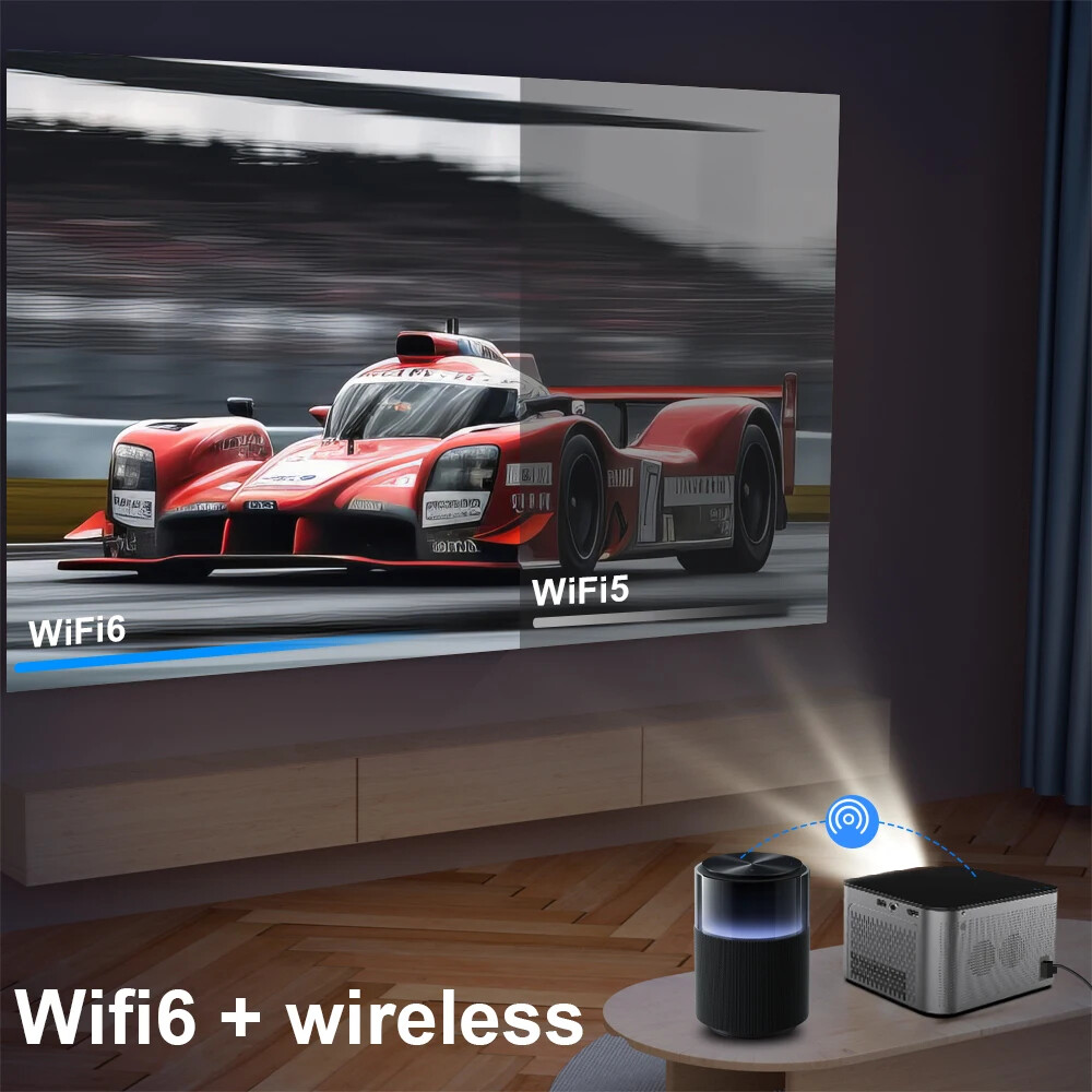 Android 11 4K Smart Projector 580ANSI 1920*1080P Full HD Wifi6 BT5.0 Allwinner