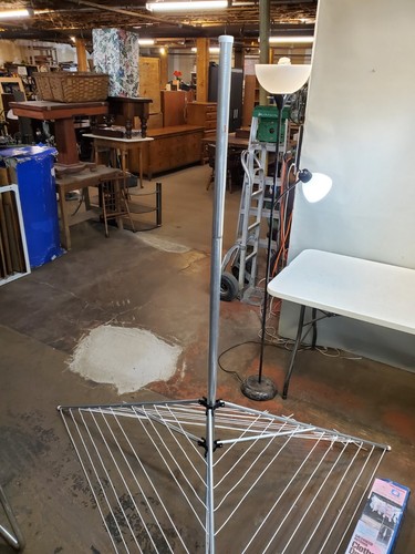 Galvanized Outdoor Umbrella Type Clothes Dryer, Folding Drying Rack, 85 FT Rope - Picture 5 of 8