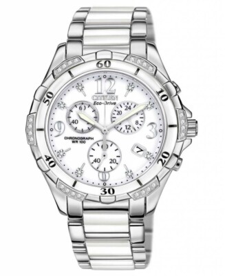 Citizen FB1230-50A Chandler Diamond Chronograph White