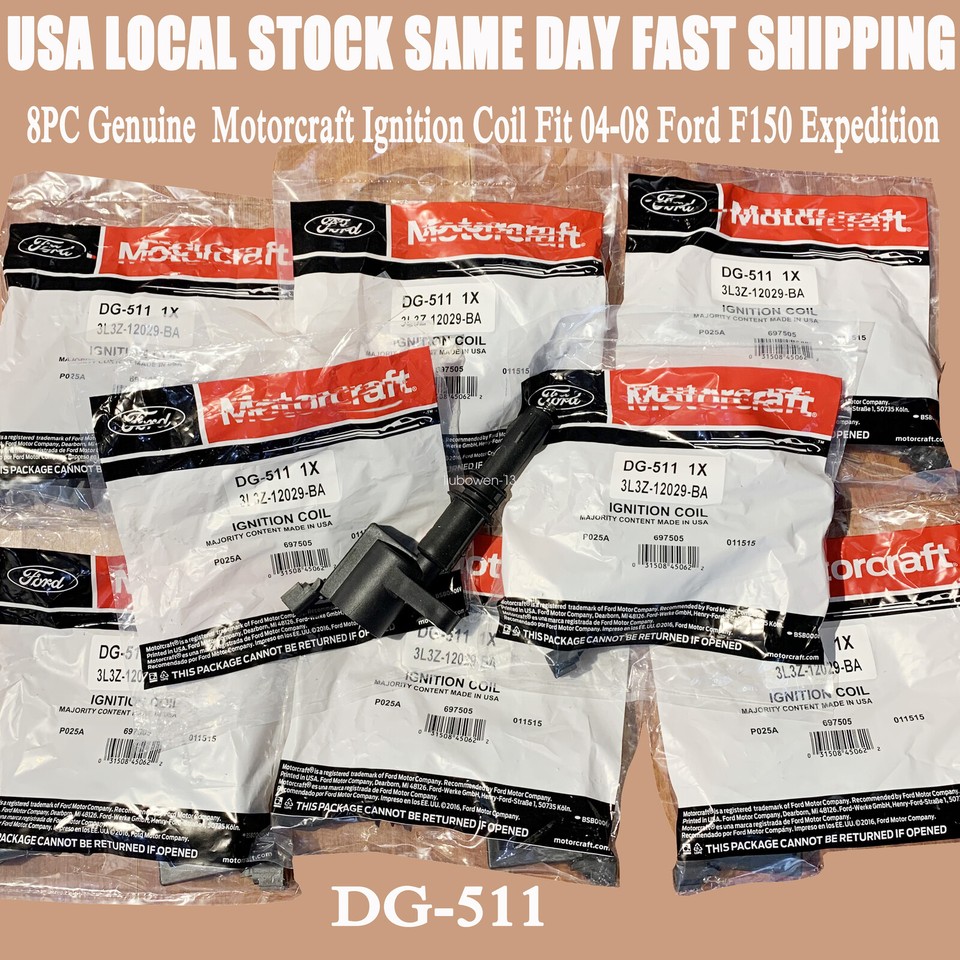 8pcs Genuine Motorcraft Ignition Coil DG-511 For 04-08 Ford F150 Expedition | Performance Coil Pack