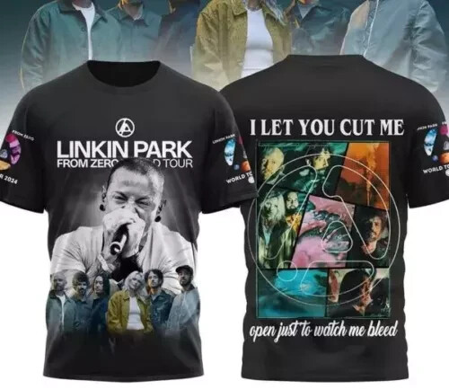 Linkin Park From Zero World Tour I Let You Cut Me 2024 T-Shirt 3D Polyester